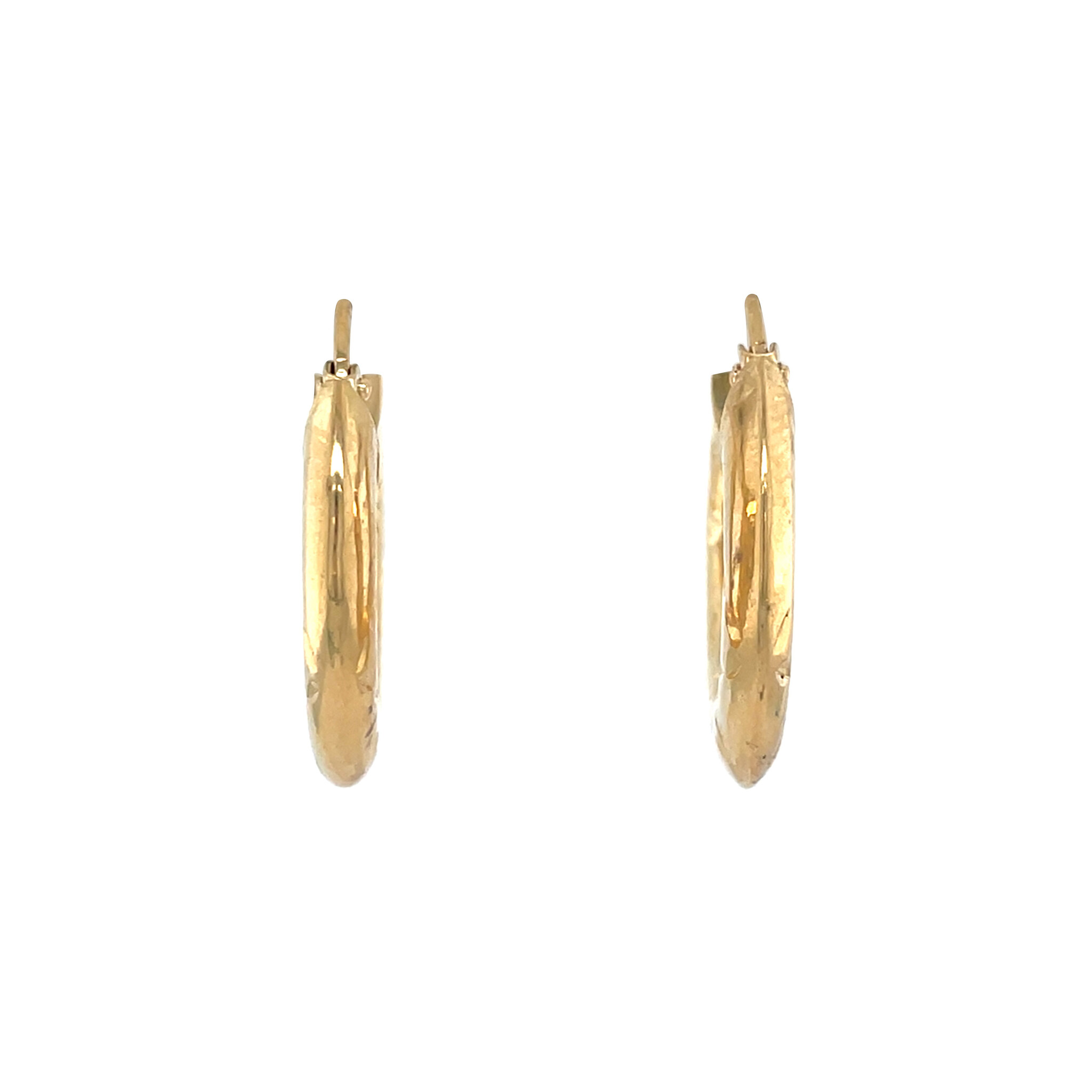 Gouden fantasie oorringen 18 krt
